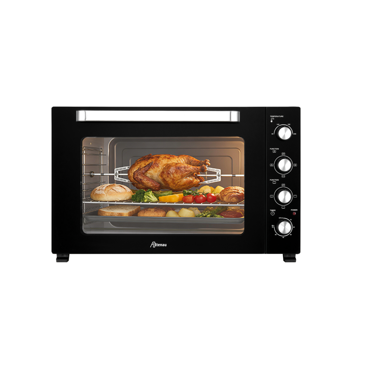 Altenau 80L Professional Electric Oven – High-Capacity Convection & Rotisserie Oven for Family & Feast Cooking