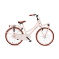 Antilope 22 Inch Girls Transport Bike Dusty Pink with Front Carrier, LED Lights & Coaster Brake